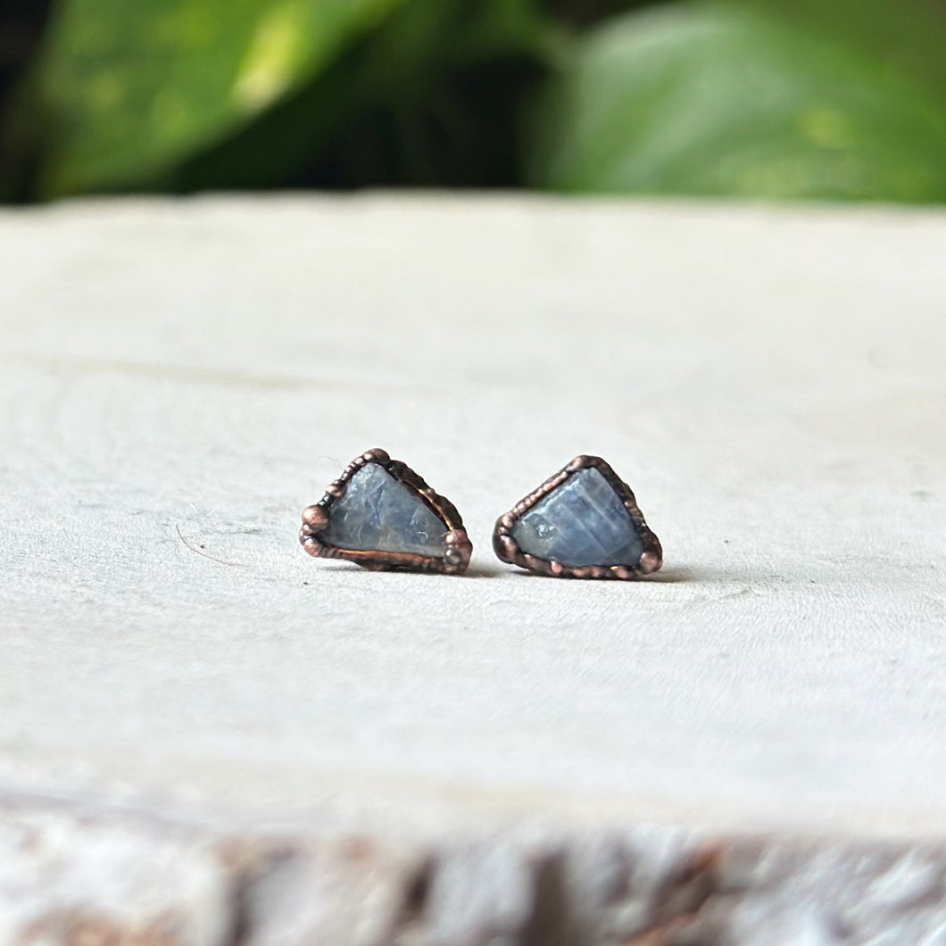 Raw Blue Kyanite Stud Earrings #1 - Ready to Ship