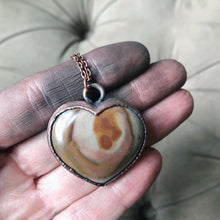 Load image into Gallery viewer, Polychrome Jasper Heart Necklace #8
