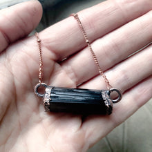 Load image into Gallery viewer, Black Tourmaline Bar Necklace #2
