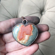 Load image into Gallery viewer, Polychrome Jasper Heart Necklace #9
