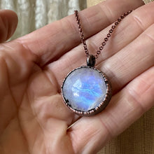 Load image into Gallery viewer, Round Rainbow Moonstone Necklace #2 - Ready to Ship
