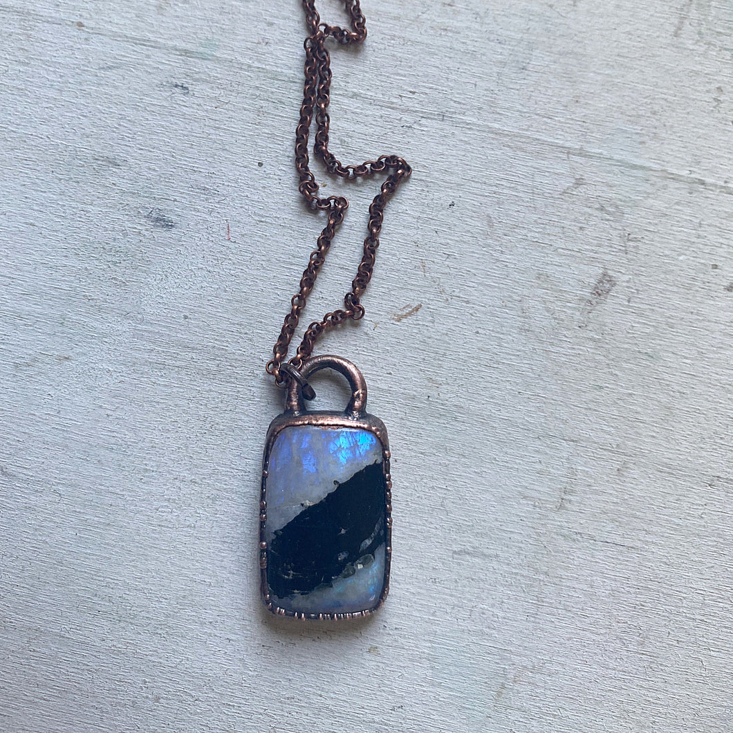 Rainbow Moonstone Necklace #2 - Ready to Ship