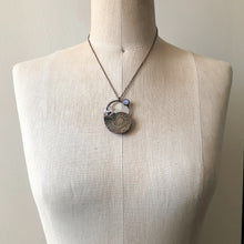 Load image into Gallery viewer, Golden Ammonite, Clear Quartz and Rainbow Moonstone Necklace #1A - Ready to Ship
