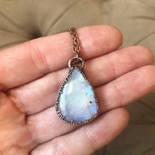 Load image into Gallery viewer, Rainbow Moonstone Teardrop Necklace - Ready to Ship
