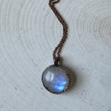 Load image into Gallery viewer, Round Rainbow Moonstone Necklace #2 - Ready to Ship
