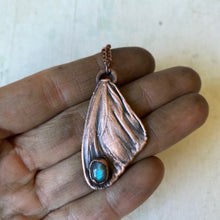 Load image into Gallery viewer, Electroformed Butterfly Wing &amp; Labradorite Necklace #2 - Ready to Ship
