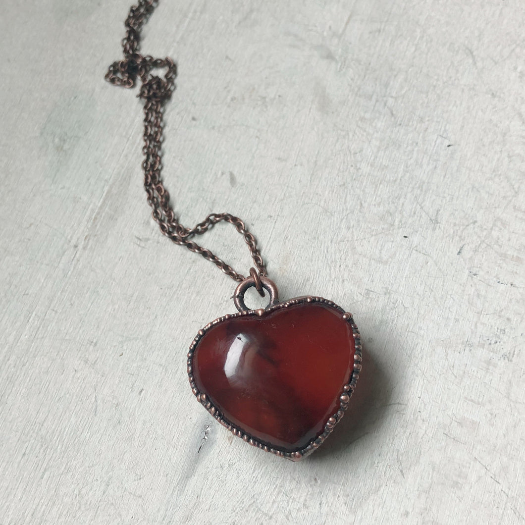 Carnelian Heart Necklace #3