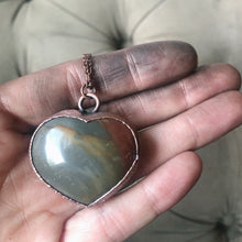 Load image into Gallery viewer, Polychrome Jasper Heart Necklace #13
