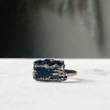 Load image into Gallery viewer, Black Tourmaline Stacking Ring # 1 (Size 7.25)
