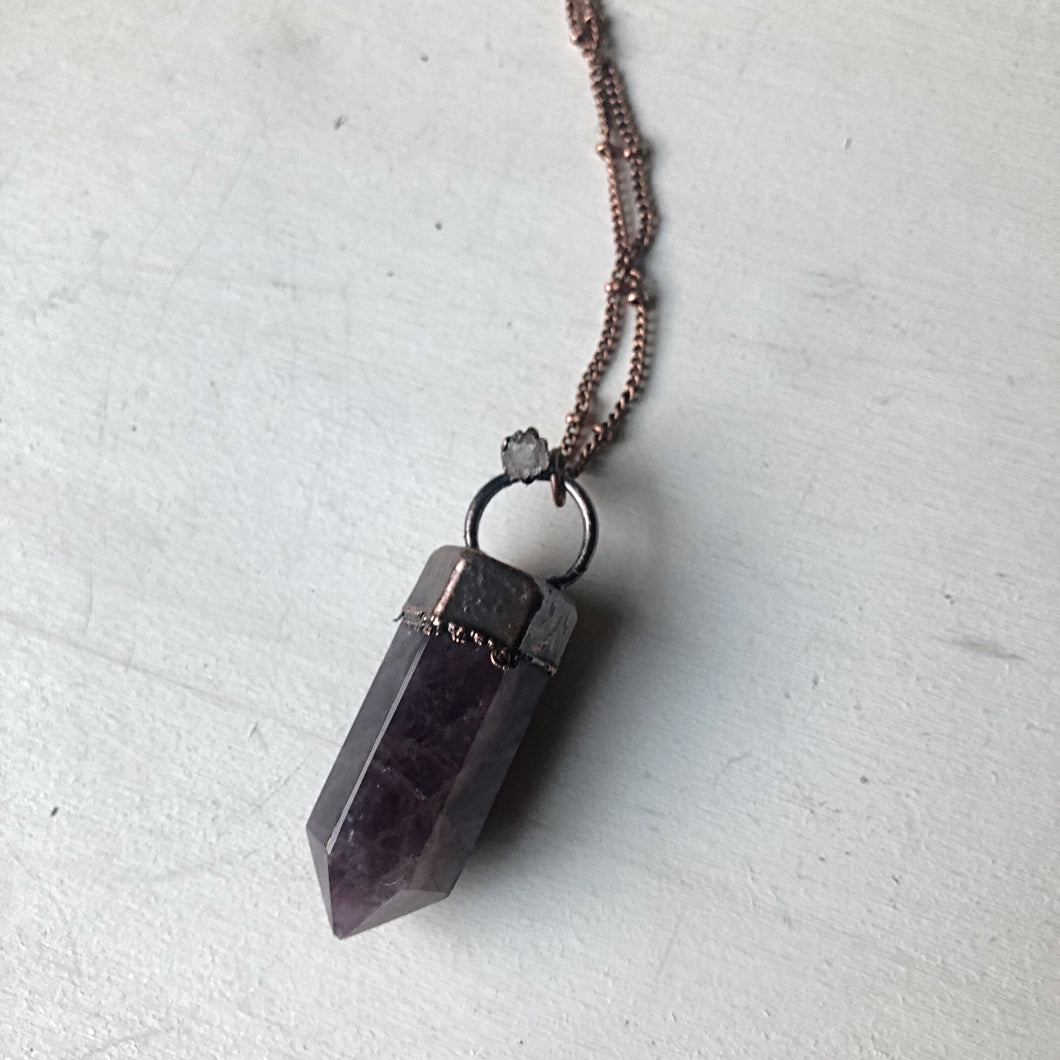 North Star Fluorite Point Necklace #4- Ready to Ship