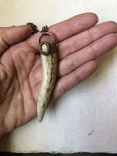 Load image into Gallery viewer, Labradorite &amp; Naturally Shed Deer Antler Tip Necklace #2 - Ready to Ship
