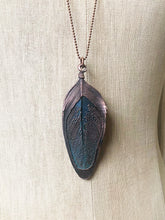 Load image into Gallery viewer, Blue Macaw Feather Necklace - Ready to Ship
