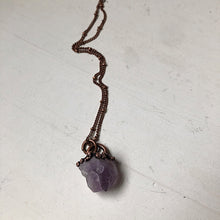Load image into Gallery viewer, Raw Tibetan Amethyst Mini Cluster Necklace #2
