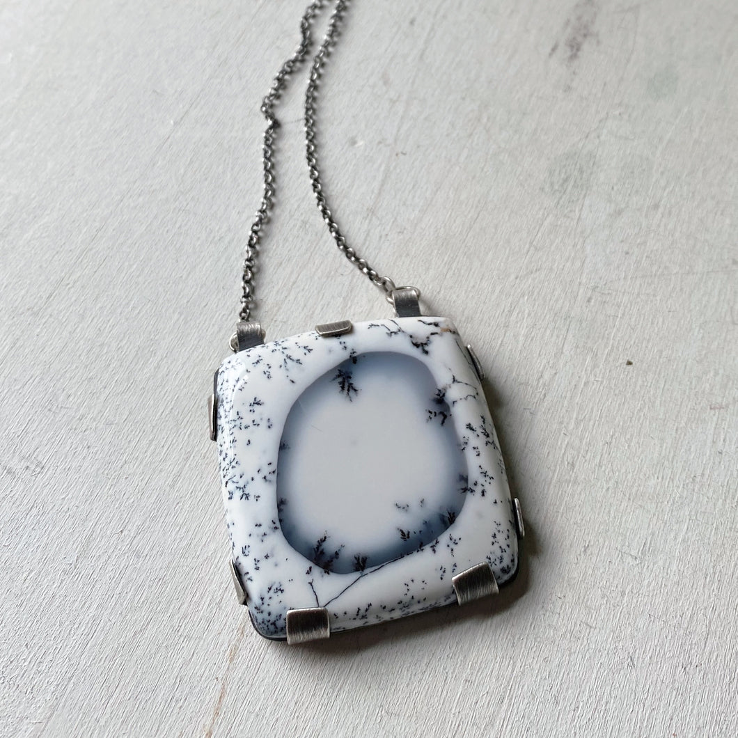 Dendritic Opal Necklace #3 - Sterling Silver