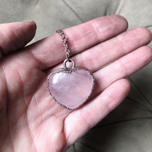 Load image into Gallery viewer, Rose Quartz Heart Necklace #2
