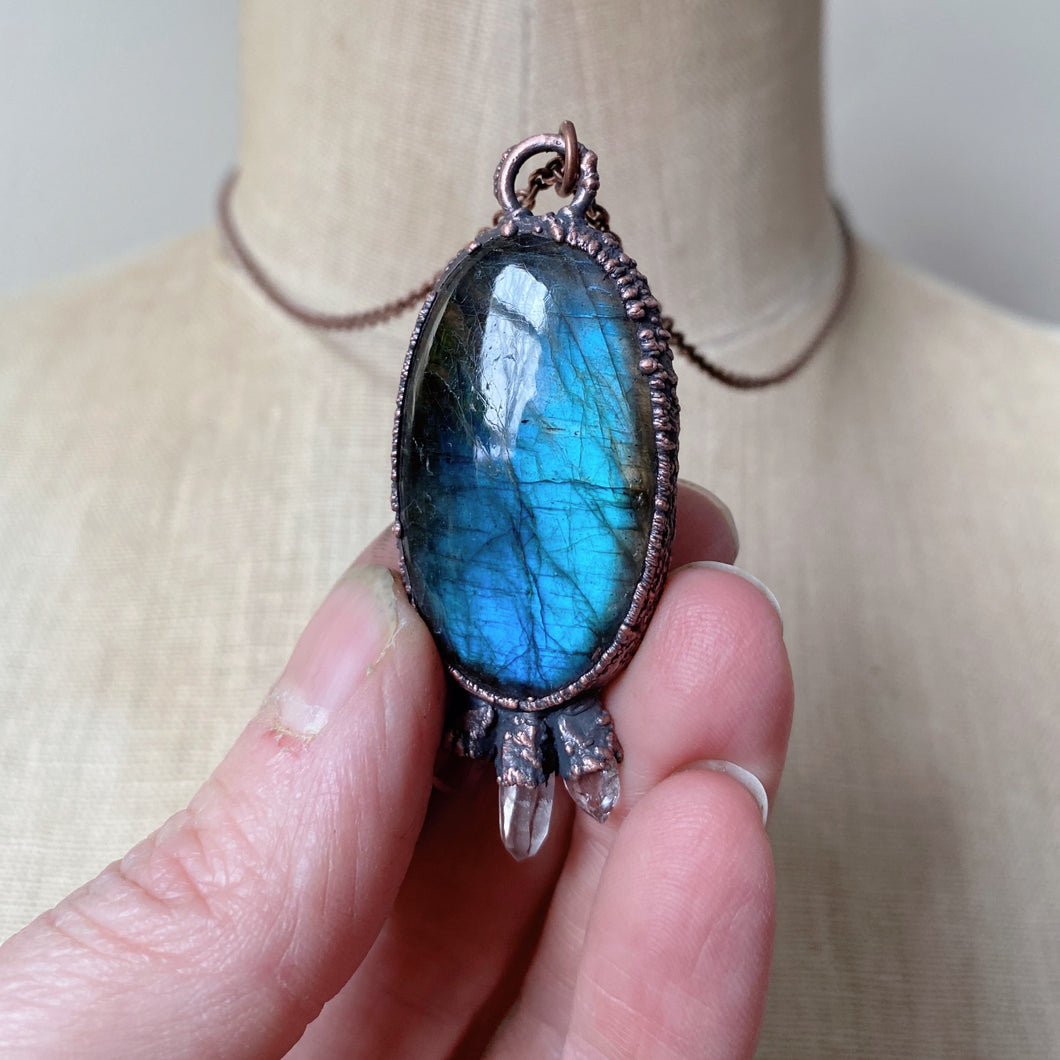 Labradorite Full Moon in Leo Necklace #4 - Ready to Ship