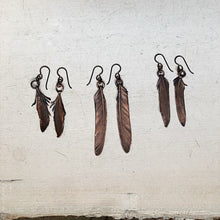 Load image into Gallery viewer, Electroformed  Feather Earrings - Ready to Ship
