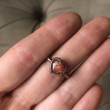 Load image into Gallery viewer, Sunstone Heart Ring - #3 (Size 7) - Ready to Ship
