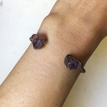 Load image into Gallery viewer, Raw Amethyst Chakra Cuff Bracelet - Made to Order

