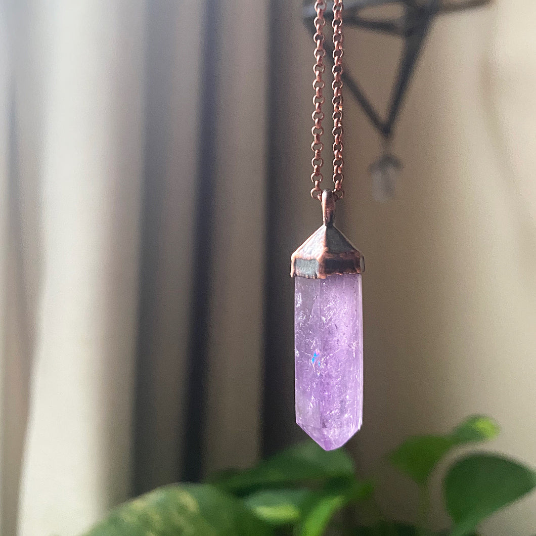 Amethyst Polished Point Necklace #1