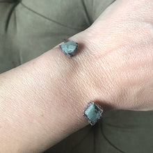 Load image into Gallery viewer, Raw Emerald Chakra Cuff Bracelet - Ready to Ship
