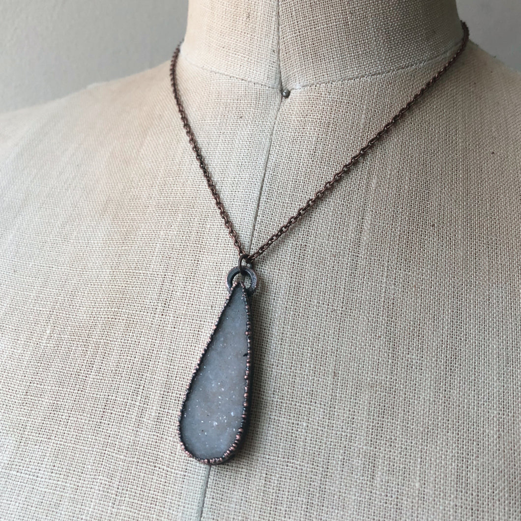 Druzy Necklace (Teardrop)- Ready to Ship