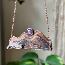Load image into Gallery viewer, Pink Moonrise over the Mountains Necklace - Ready to Ship
