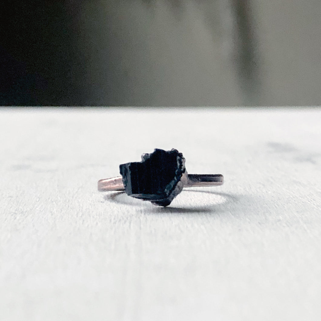 Black Tourmaline Stacking Ring #5 (Size 6.5)