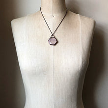 Load image into Gallery viewer, Rose Quartz Hexagon Necklace
