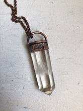 Load image into Gallery viewer, Polished Clear Quartz Point &amp; Golden Rutilated Quartz Topped Necklace #2 (Icarus Soaring)
