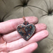 Load image into Gallery viewer, Moss Agate Heart Necklace #6 - Ready to Ship
