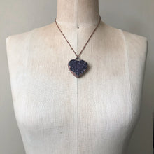Load image into Gallery viewer, Dark Amethyst Druzy Heart Necklace #3 - Ready to Ship
