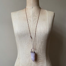 Load image into Gallery viewer, Amethyst Spirit Quartz Necklace with Purple Agate Accent Chain #2 - Ready to Ship
