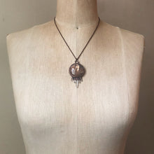 Load image into Gallery viewer, Round Sunstone &amp; Clear Quartz Necklace #1- Ready to Ship
