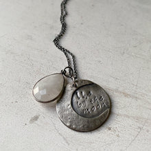 Load image into Gallery viewer, Live By the Moon Necklace with Rainbow Moonstone (Large)- Ready to Ship
