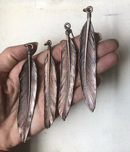 Load image into Gallery viewer, Electroformed Feather Necklace (Standard Style #1) - Moksha Collection
