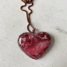 Load image into Gallery viewer, Thulite Heart Necklace #5 - Ready to Ship
