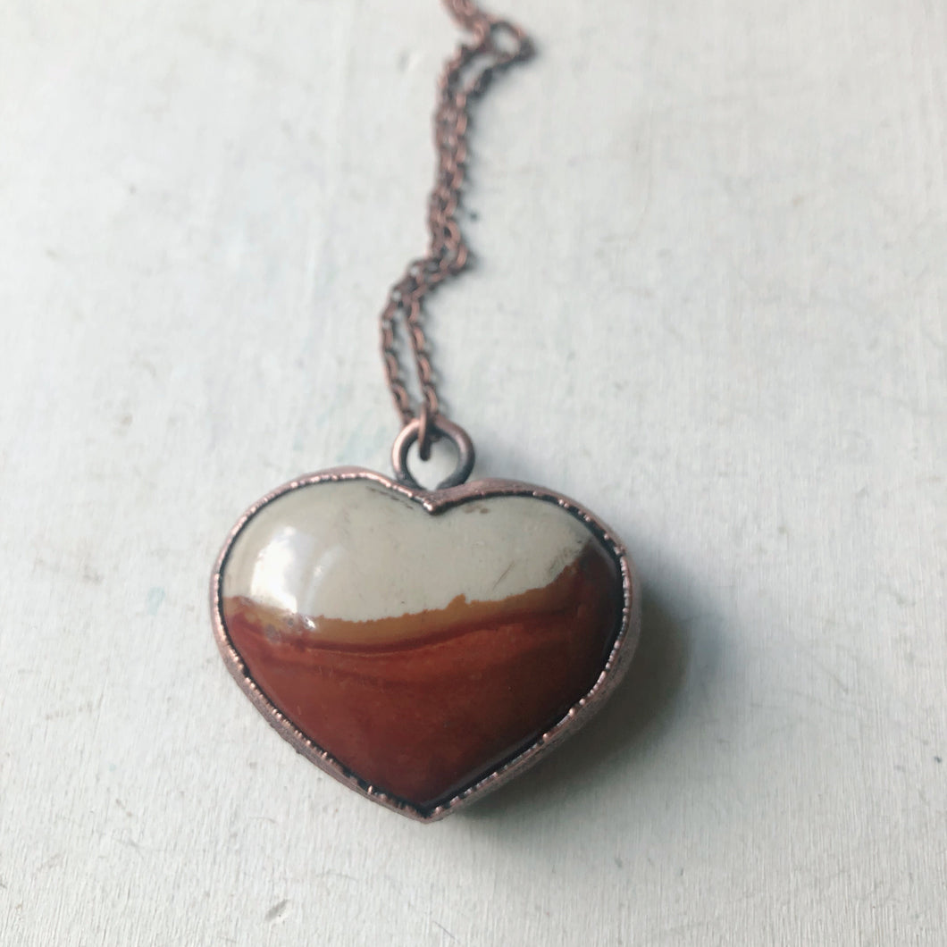 Polychrome Jasper Heart Necklace #2
