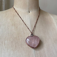 Load image into Gallery viewer, Rose Quartz Heart Necklace #1 - Ready to Ship
