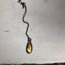 Load image into Gallery viewer, Labradorite Teardrop Necklace #3- Ready to Ship
