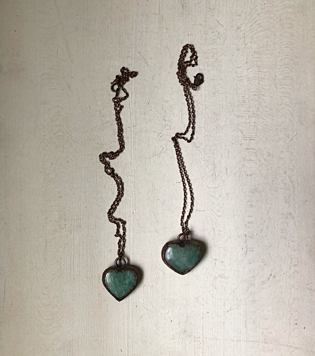 Amazonite Heart Necklace (Satya Collection)