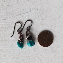 Load image into Gallery viewer, Raw Kingman Turquoise Hanging Earrings #2 - Ready to Ship (4/25 Update)
