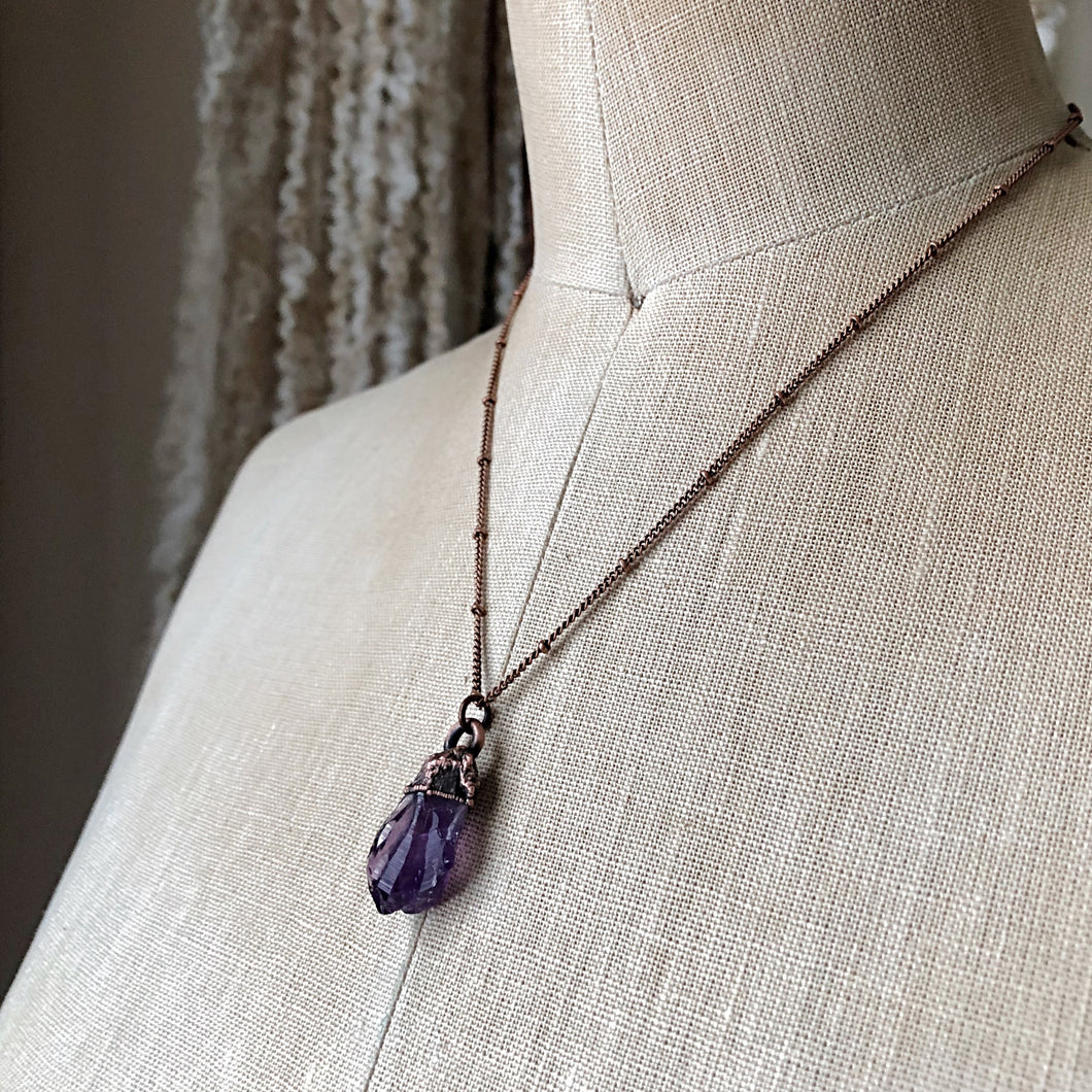Raw Amethyst Point Necklace #1