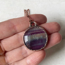 Load image into Gallery viewer, Fluorite Moon Necklace #3 - Ready to Ship
