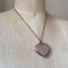 Load image into Gallery viewer, Rose Quartz Heart Necklace #2 - Ready to Ship
