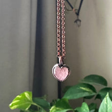 Load image into Gallery viewer, Strawberry Quartz Heart Necklace - Ready to Ship

