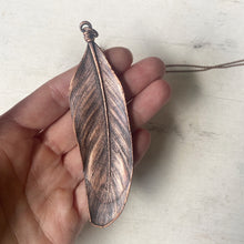 Load image into Gallery viewer, Electroformed Green Macaw Feather Necklace #2- Ready to Ship
