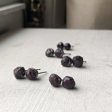 Load image into Gallery viewer, Raw Garnet Stud Earrings - Ready to Ship
