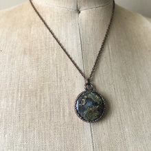 Load image into Gallery viewer, Moss Agate Full Moon Necklace #2 - Ready to Ship
