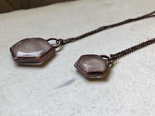 Load image into Gallery viewer, Rose Quartz Hexagon Necklace
